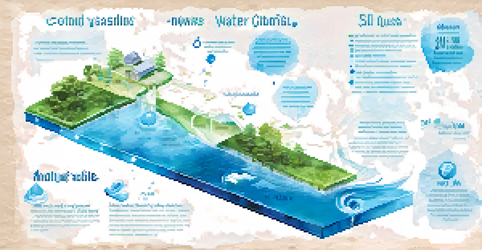 An infographic showing the water footprint of various fashion materials with a watercolor background.