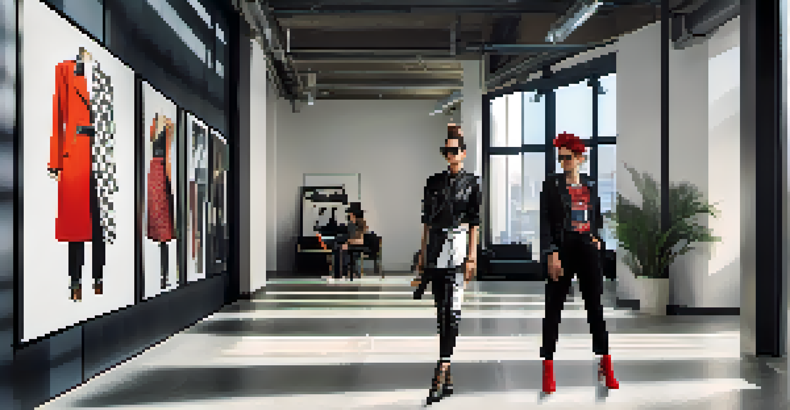 A split image showcasing two contrasting fashion styles: minimalist chic in an office and bold punk in an urban setting, reflecting self-identity.