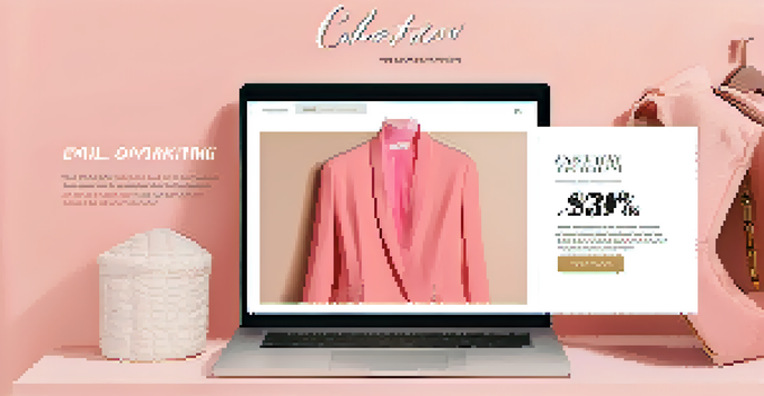 A visually appealing email marketing campaign design showcasing trendy fashion items with a soft pastel background and a call-to-action button.