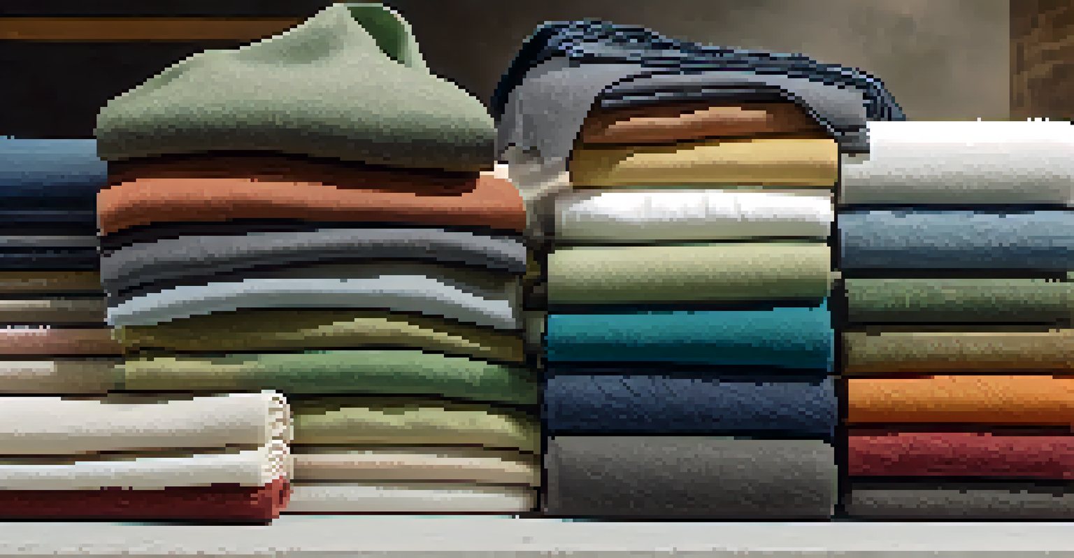 A close-up of eco-friendly fabrics like organic cotton and hemp, showcasing their textures and colors.