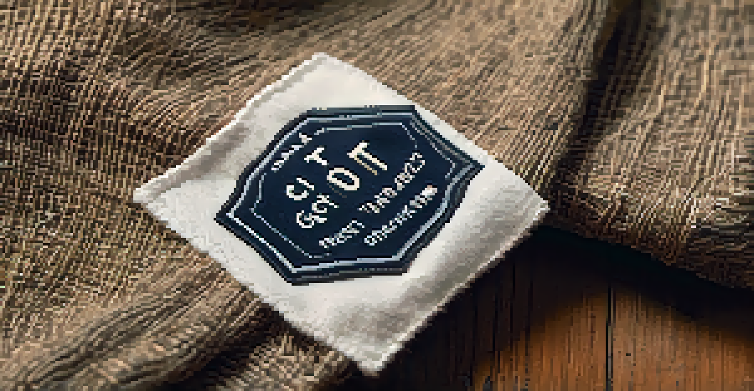 A close-up of a clothing label with eco-friendly certifications attached to a garment made from organic cotton.