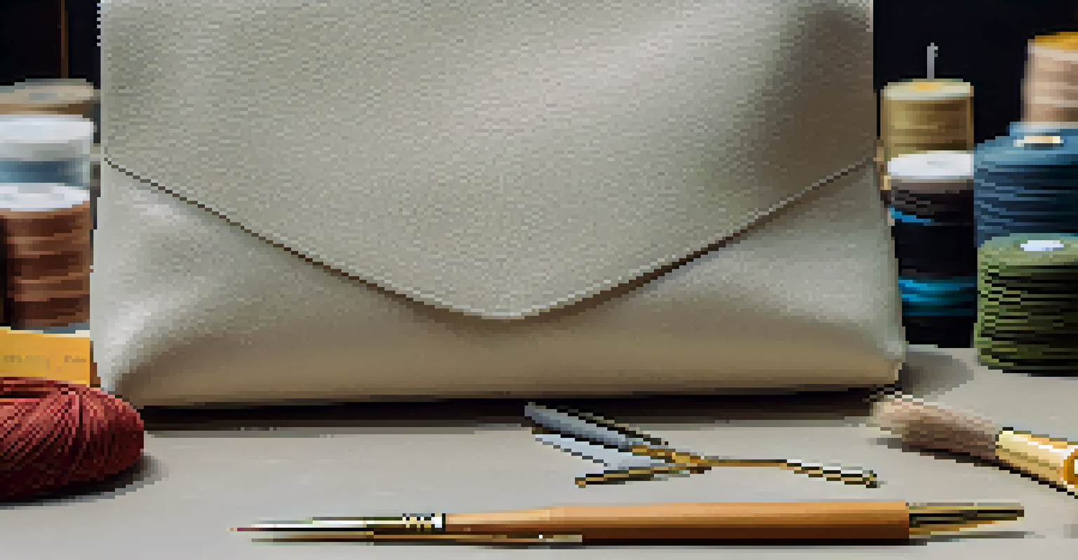 A close-up of vegan materials like pineapple leather and mushroom leather, with a stylish handbag in focus.