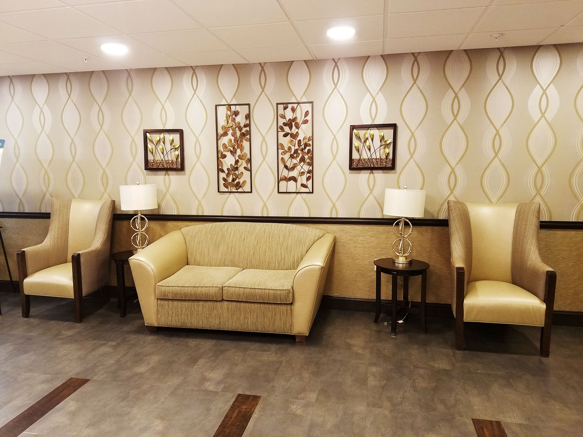 The Brentwood MA nursing home lobby