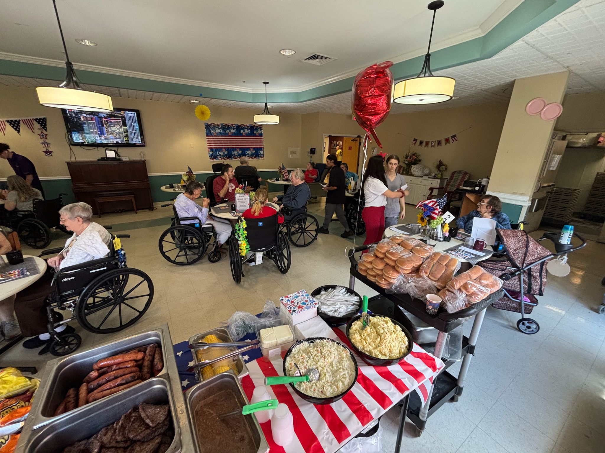 nursing home dining room scene