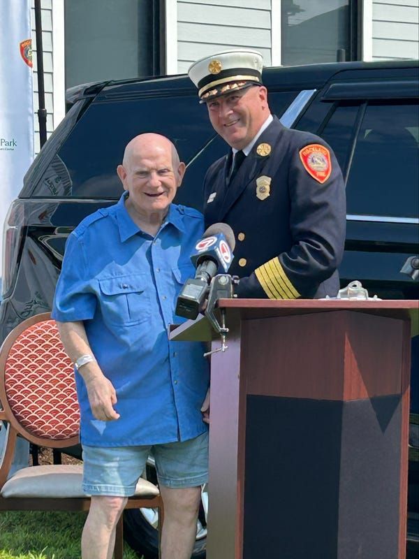 Webster Park Honors Rockland Firefighters With New Command Vehicle