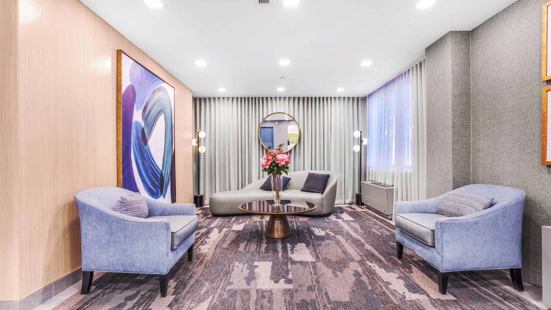 Arbor Ridge NJ rehab lobby sofas