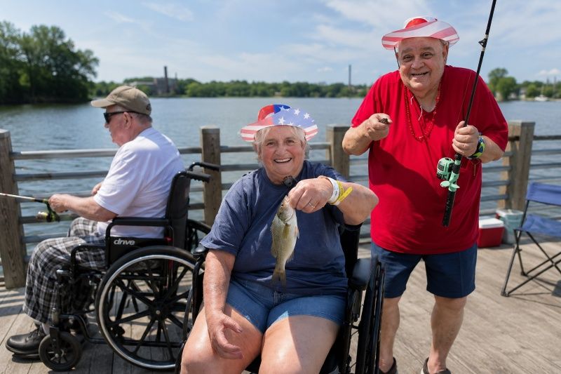 Mill Brook Residents Enjoy National Fishing Month Outing