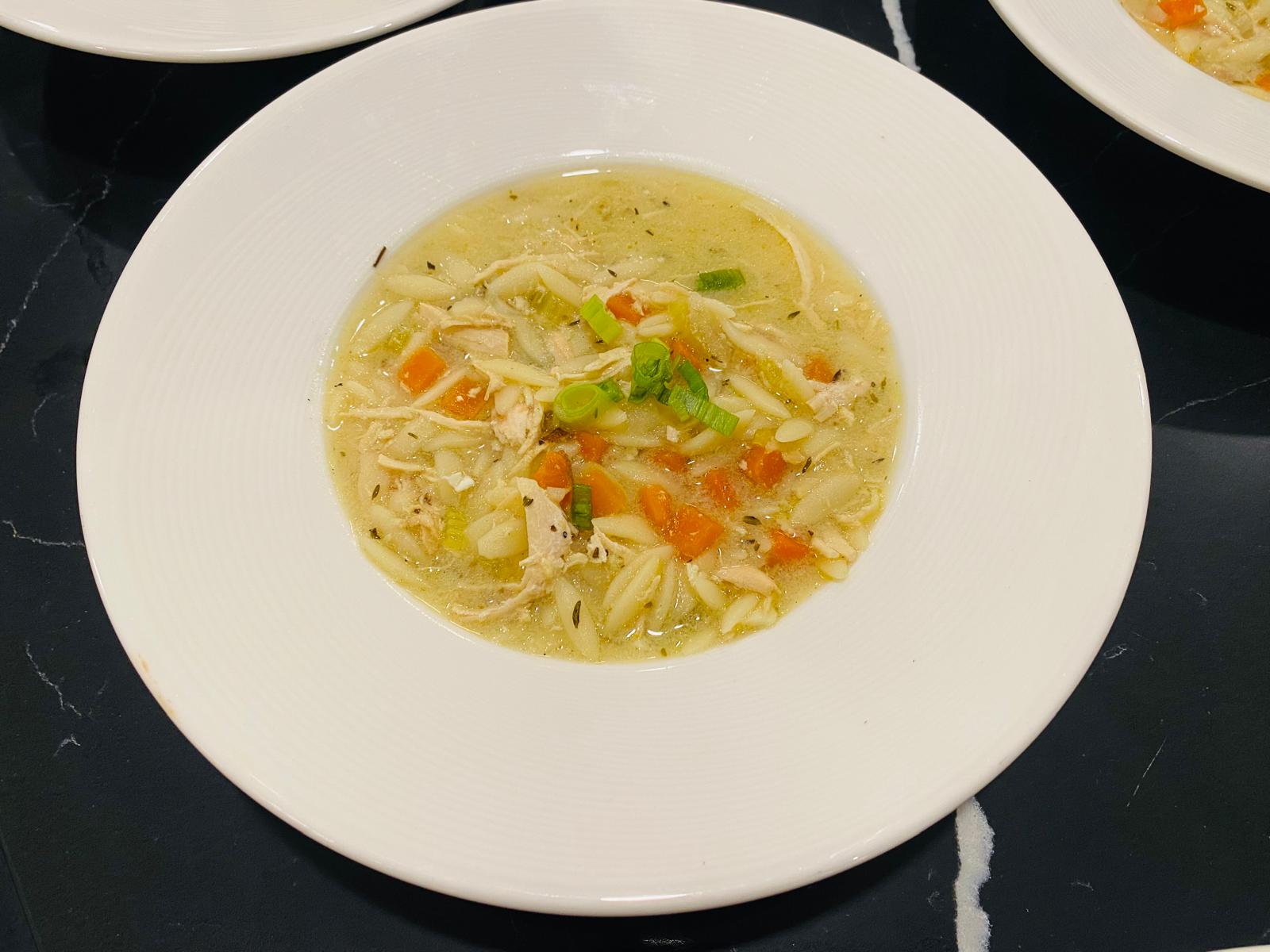 high end chicken noodle soup bowl