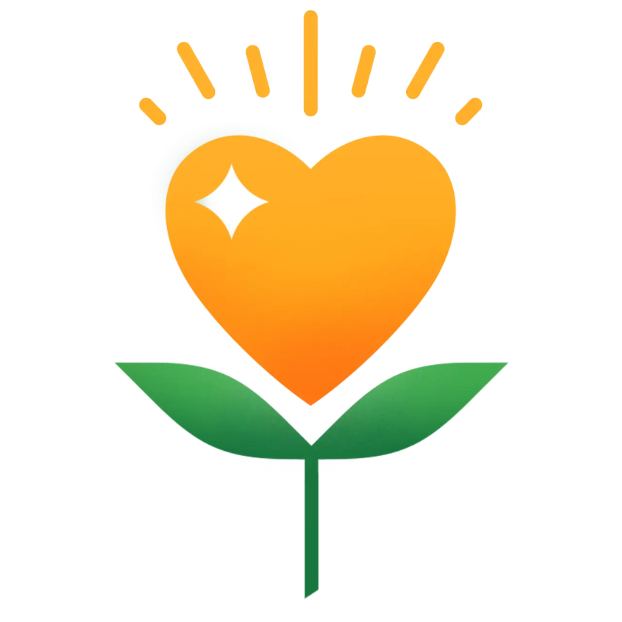 abstract heart plant