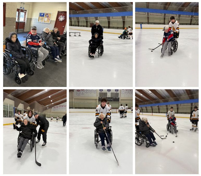 Boston HS Hockey Team Hosts Nursing Home Residents on Ice