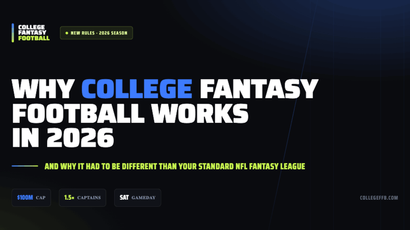Why College Fantasy Football Needs Its Own Format