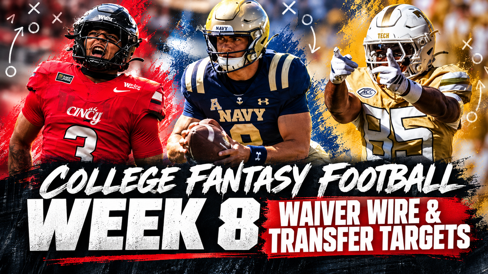 College Fantasy Football Week 8 Waiver Wire & Transfer Targets (2026)