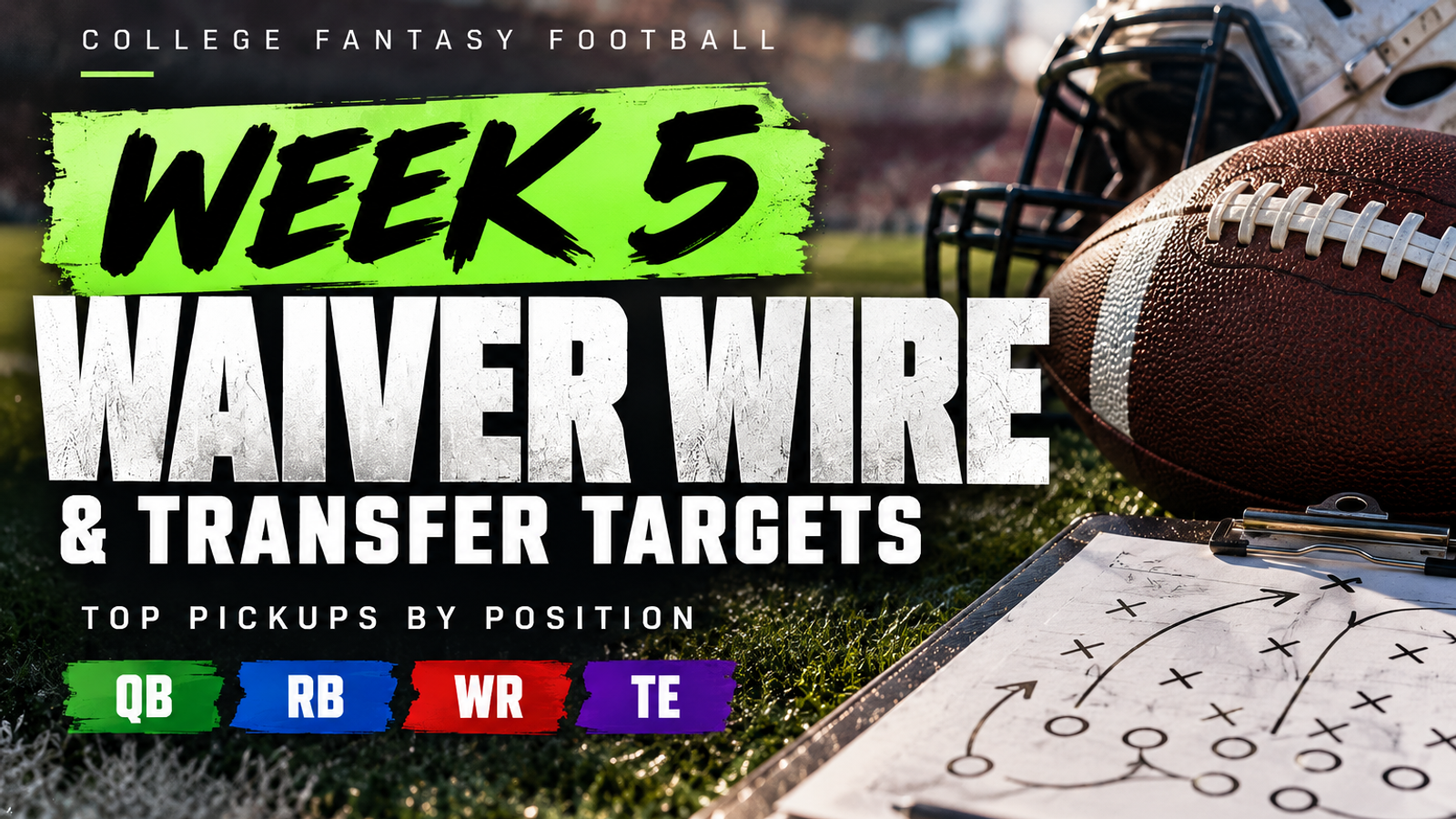 College Fantasy Football Week 5 Waiver Wire & Transfer Targets
