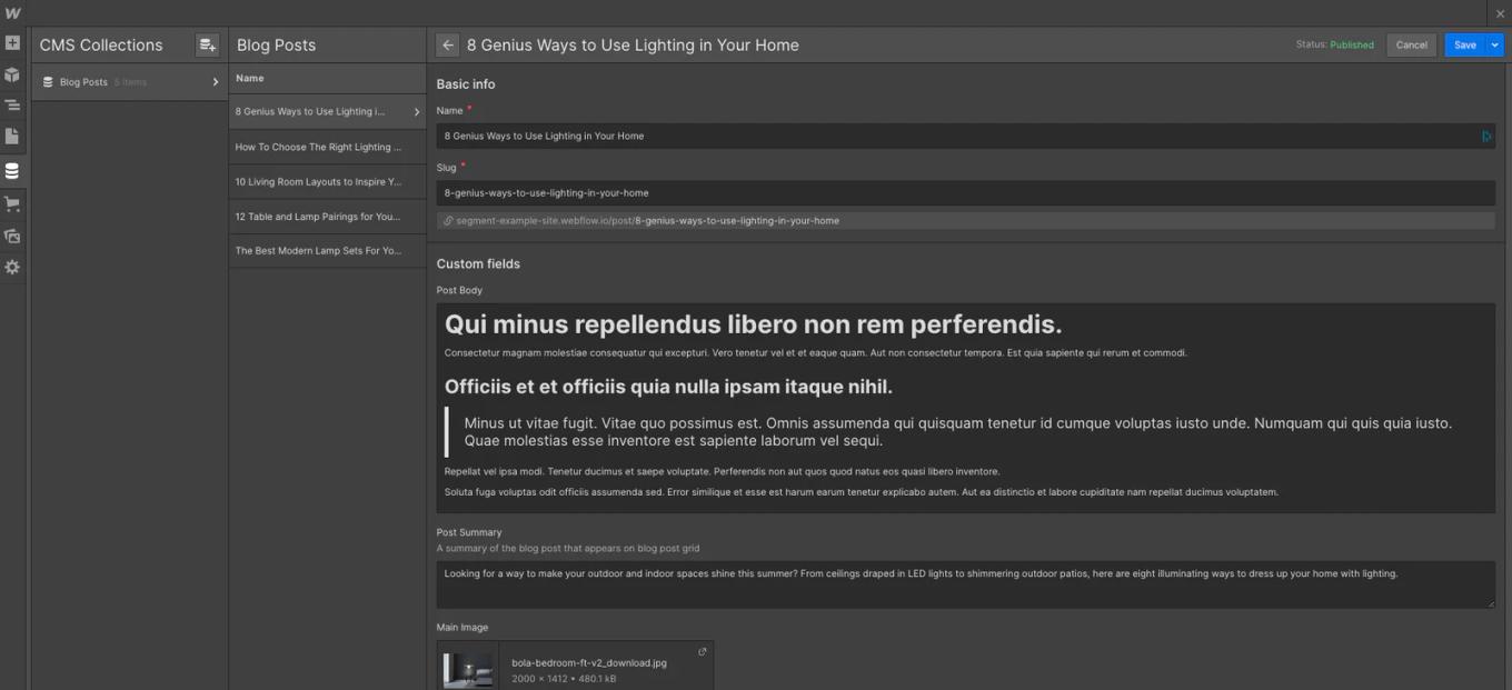 webflow cms