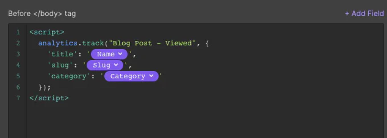 webflow code block