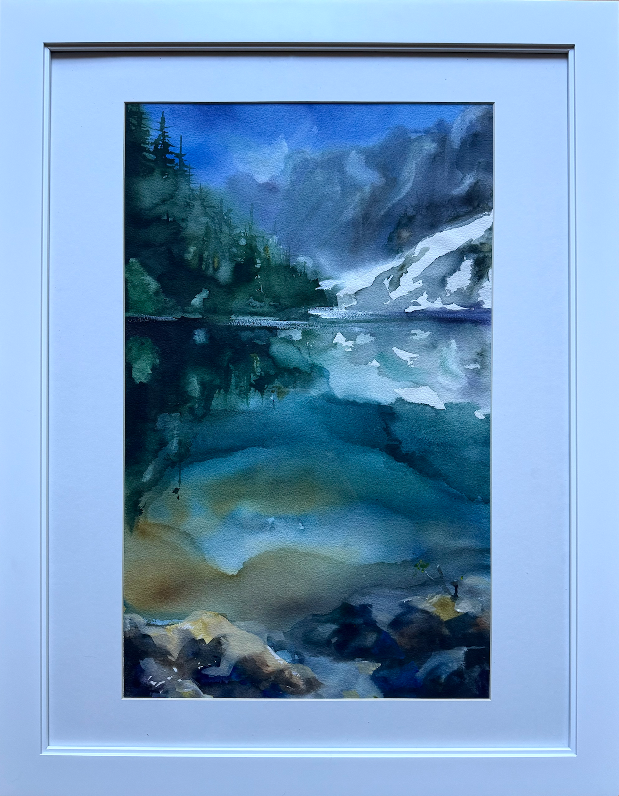 Blue Lake — In the studio, for scale