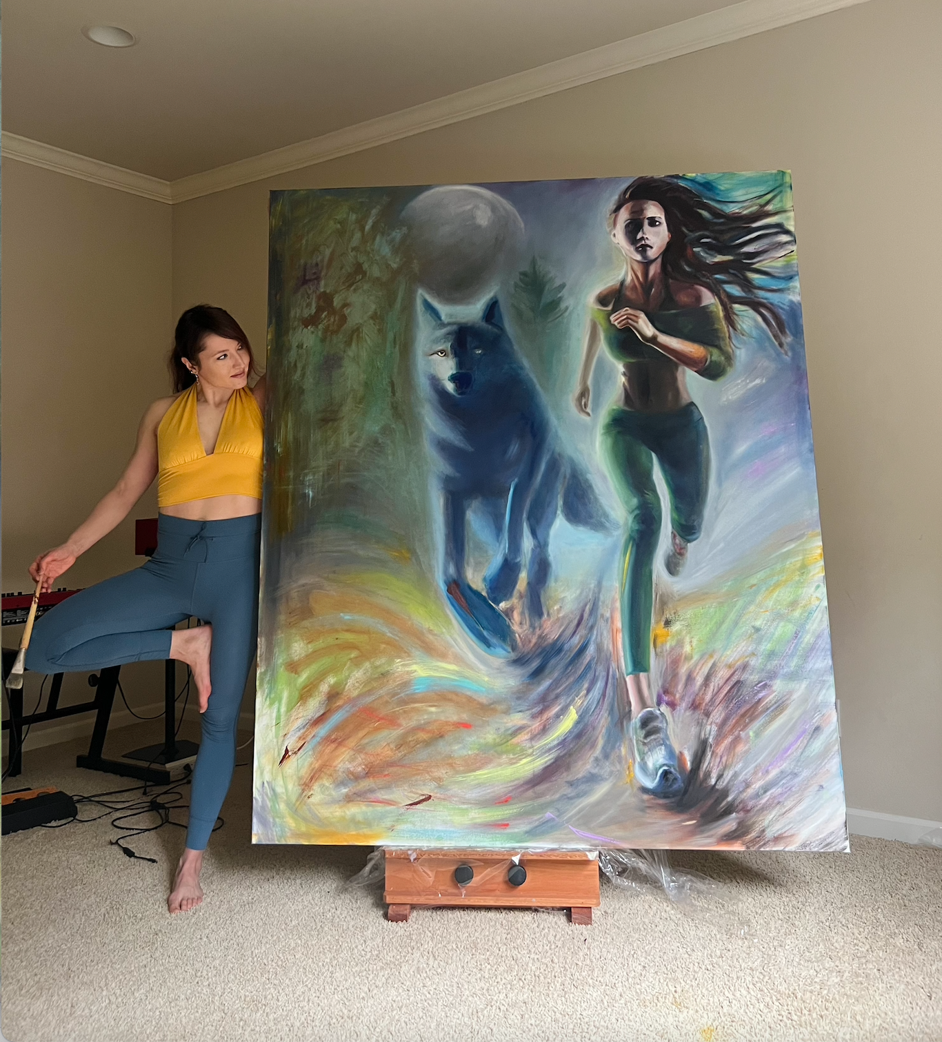 Running with the Wolf — In the studio, for scale