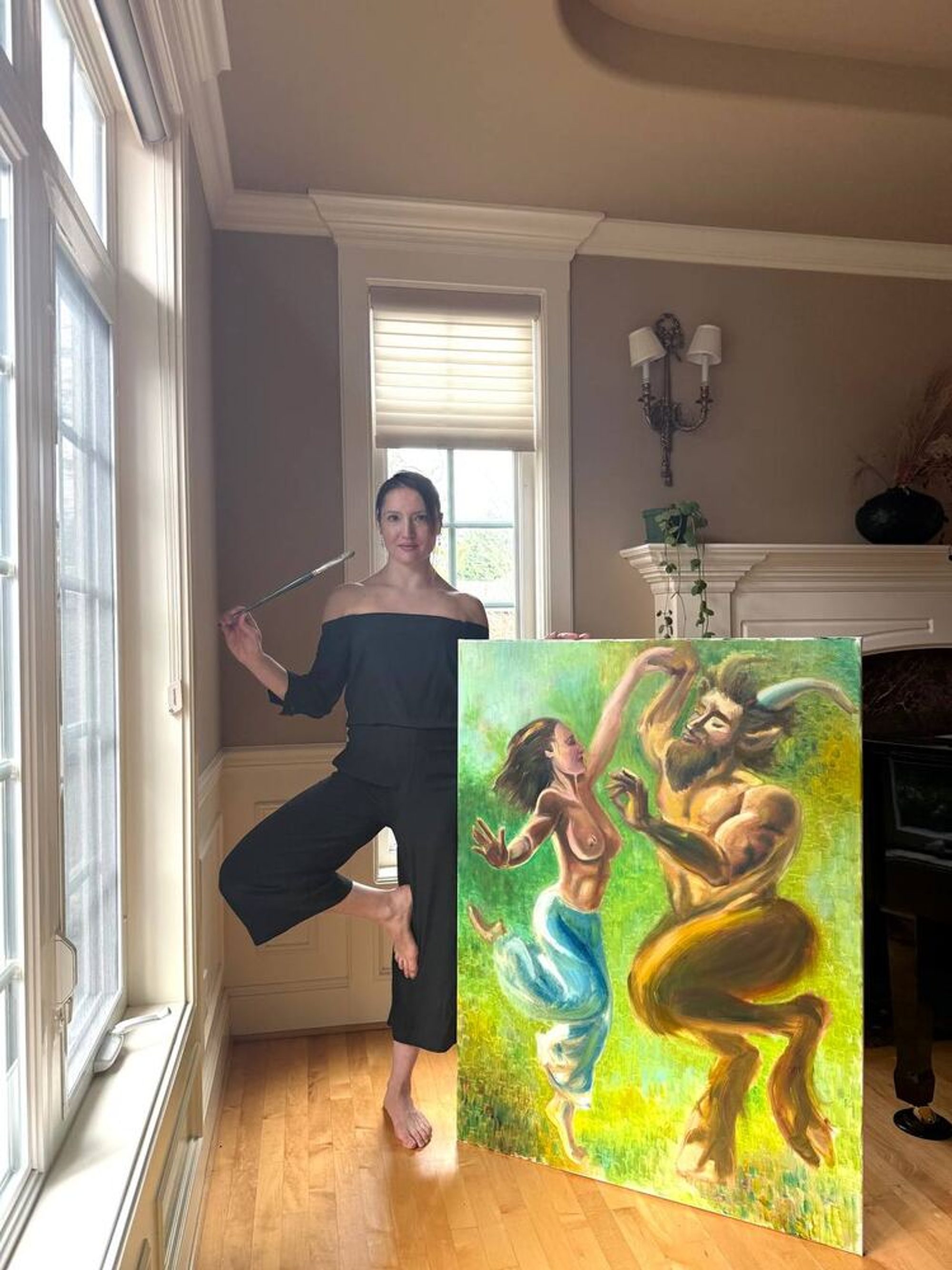 Taming Pan — In the studio, for scale