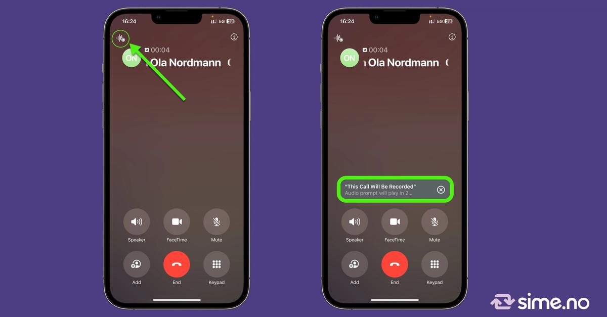 Opp Ios App Slik tar du opp en samtale på iPhone – endelig mulig med iOS 18.1 | Sime