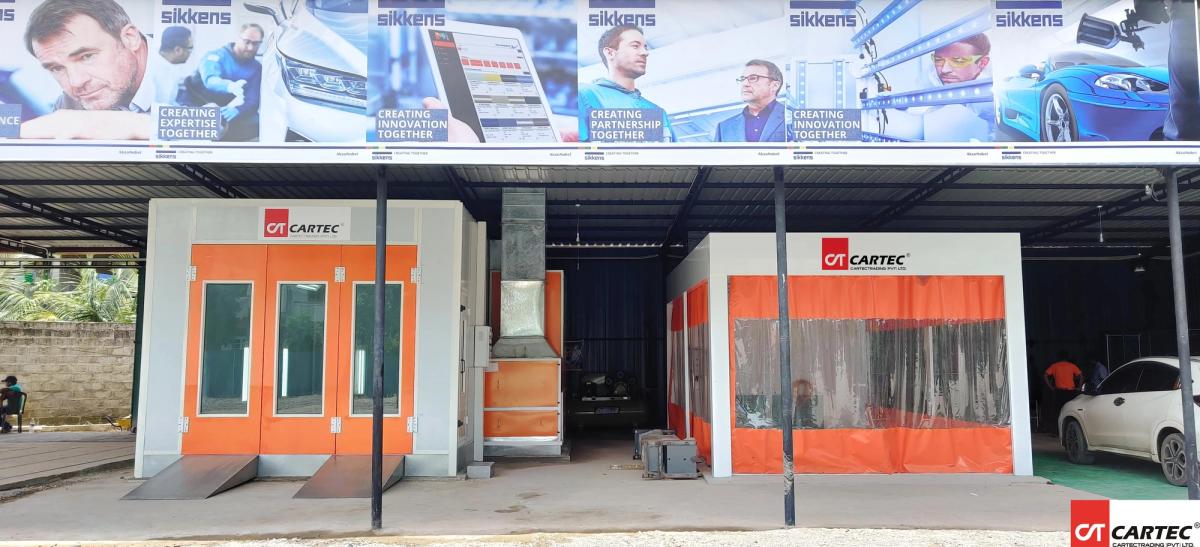 colour pro seeduwa paint booth prep bay0