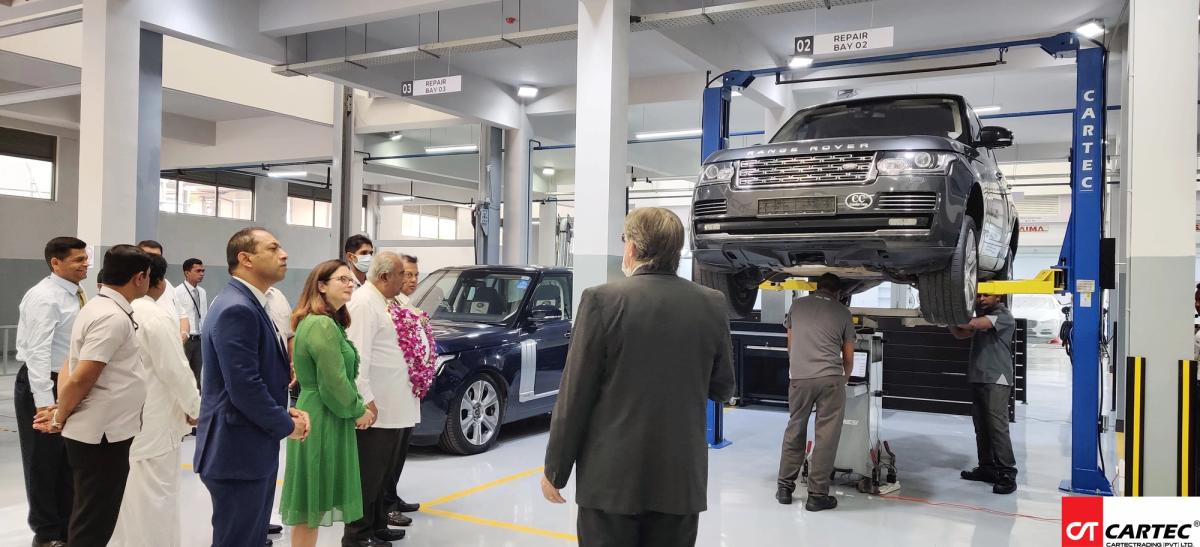 Jaguar landrover body shop opening day equipment cartec trading
