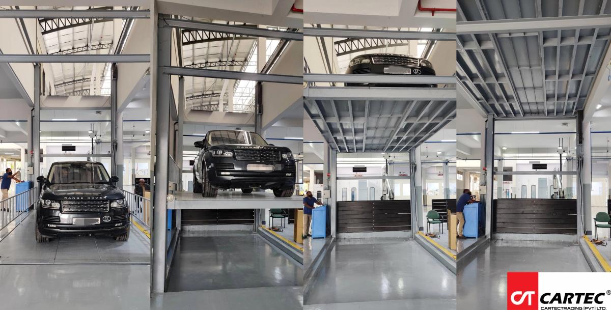 Jaguar landrover body shop equipment cartec trading car elevator 0