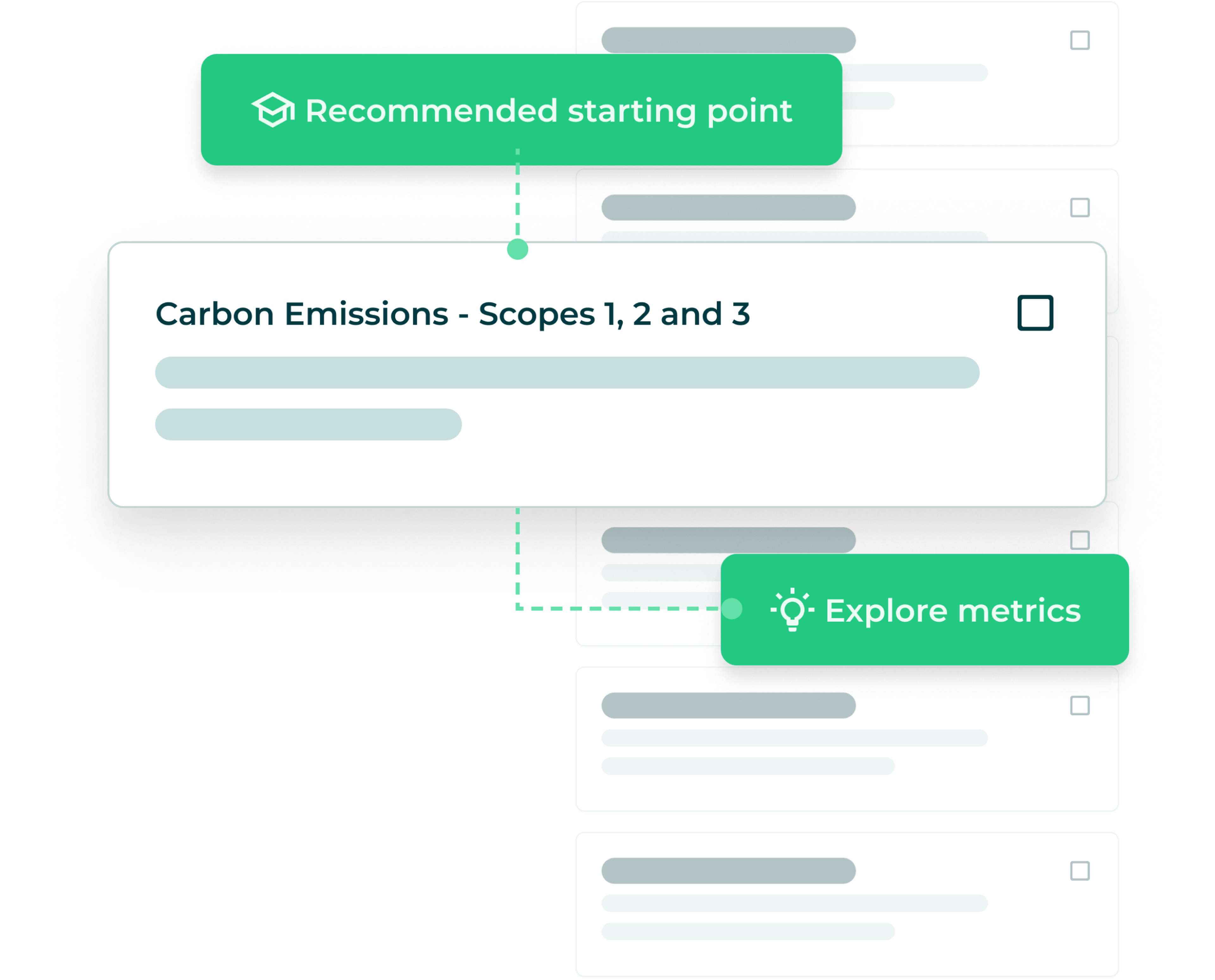 Guided carbon emission process in KEY ESG app