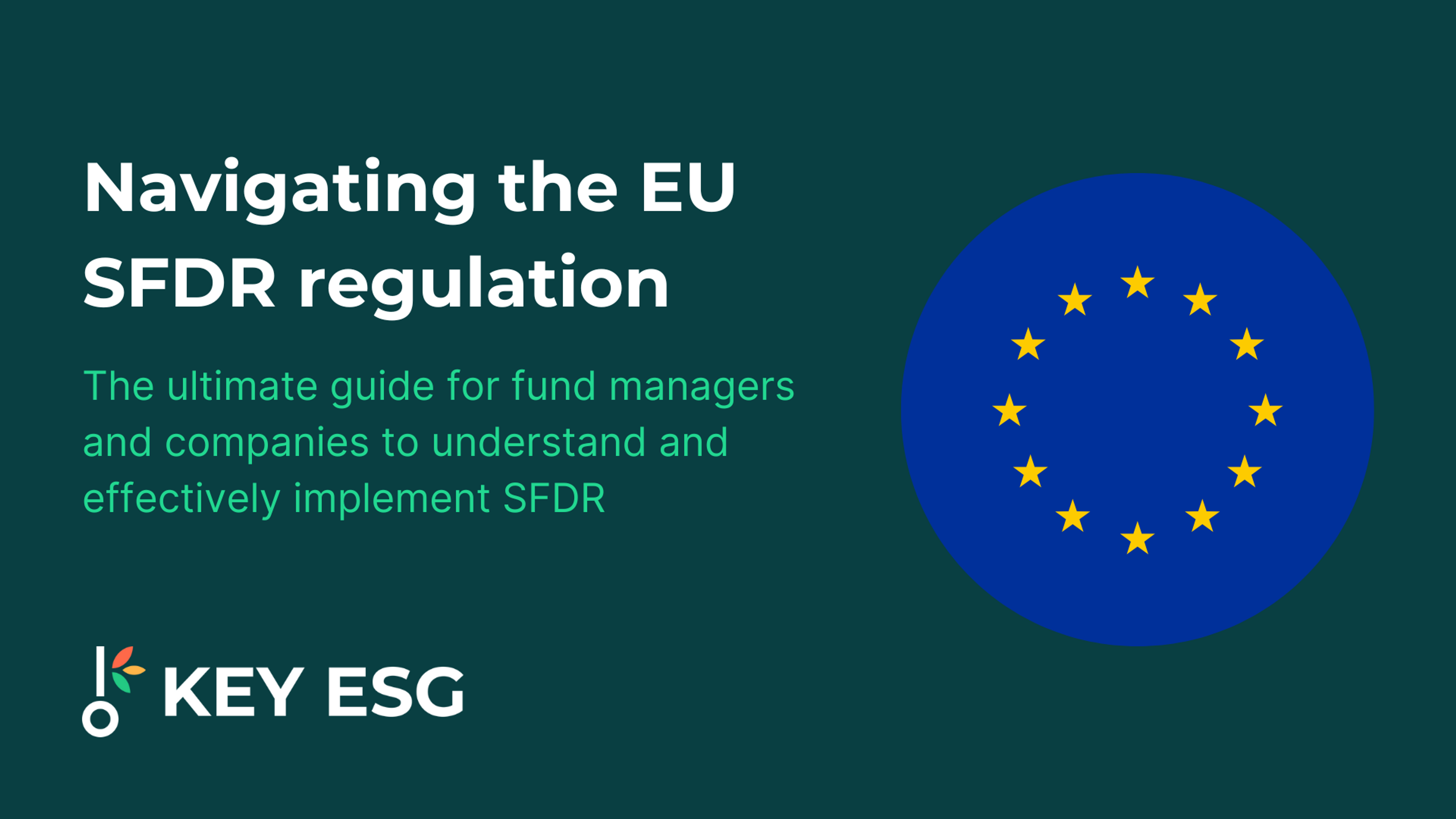 Cover picture of the SFDR whitepaper with an EU flag