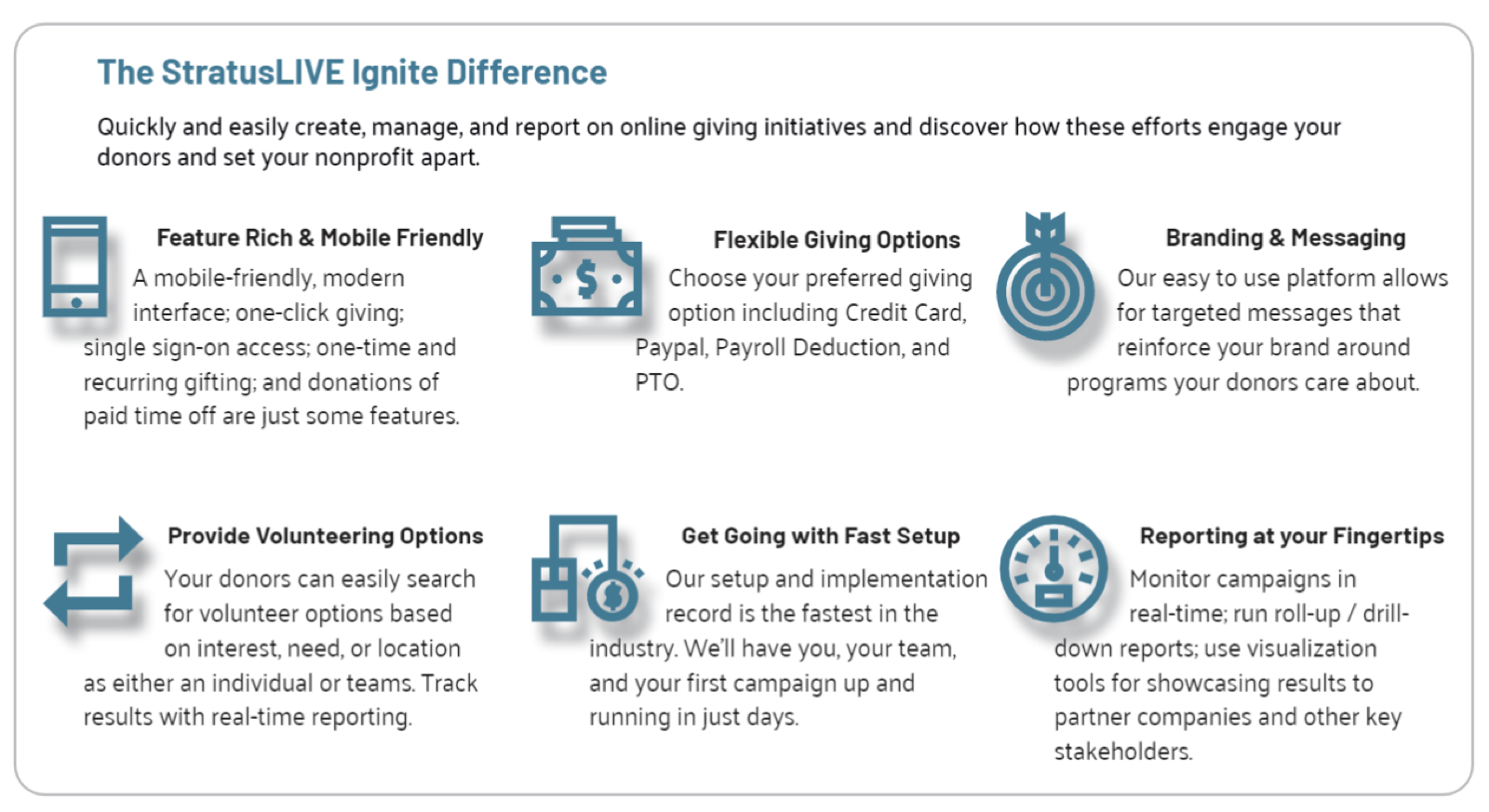 StratusLIVE Ignite Difference