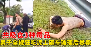 男子全裸狂吃泥土砸车玻璃后暴毙！尿检显示男子共吸食3种毒品