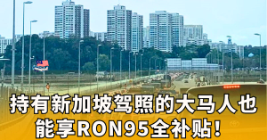 重磅好消息！！持有新加坡驾照的大马人也能享RON95全补贴！