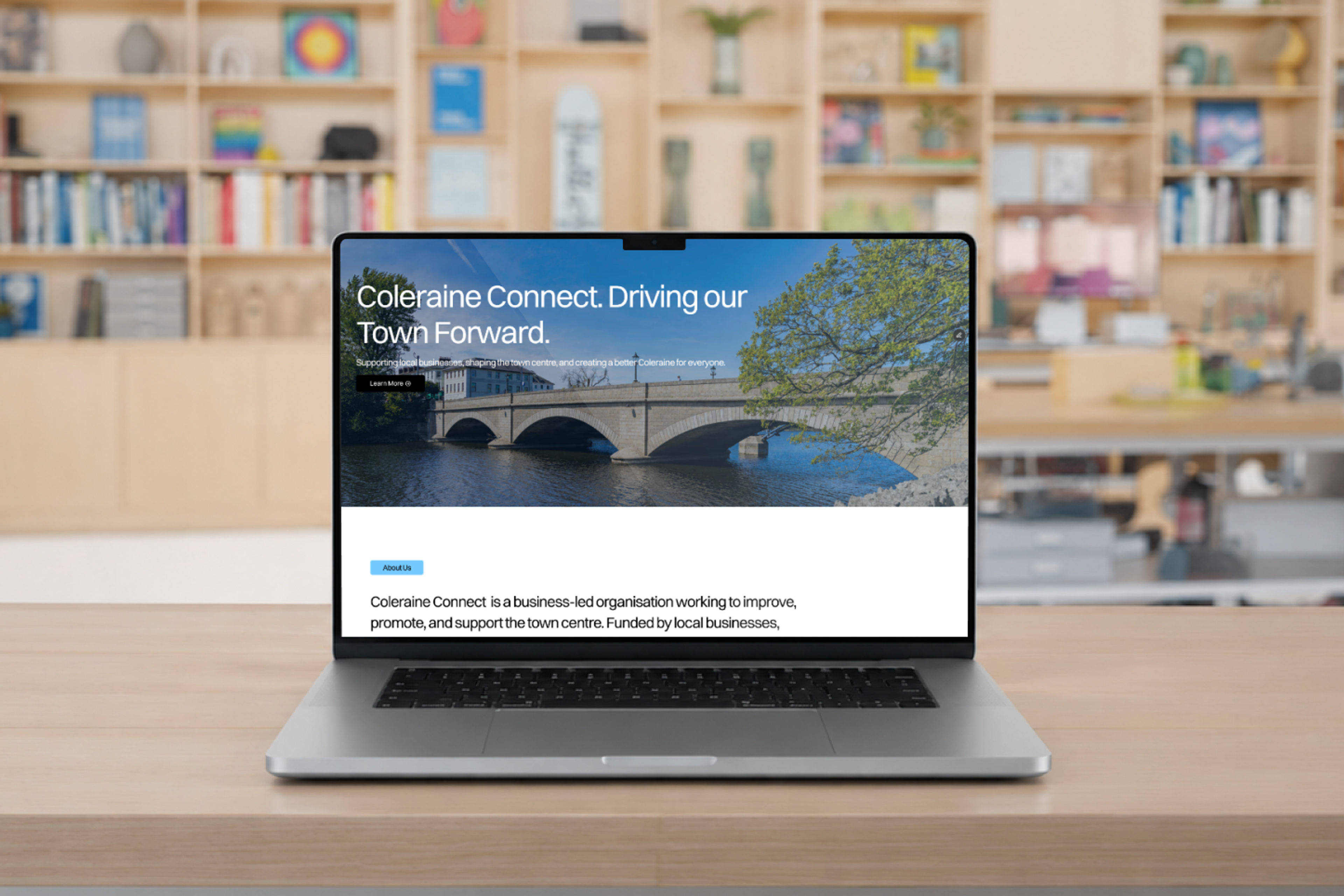 Coleraine connect framer website shown on desktop