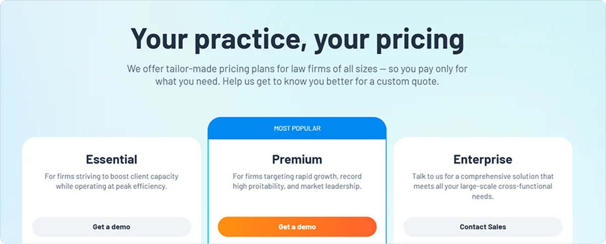 Lawmatics pricing