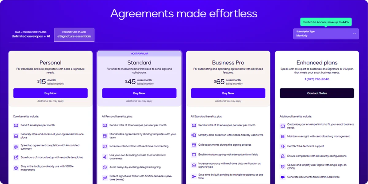 docusign-pricing