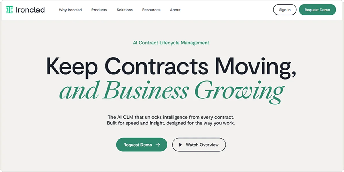 Ironclad homepage
