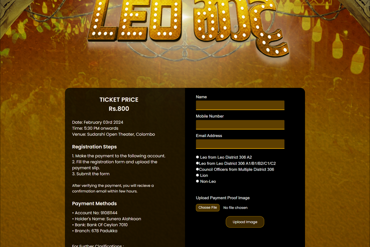 Nilwala Ticketmaster