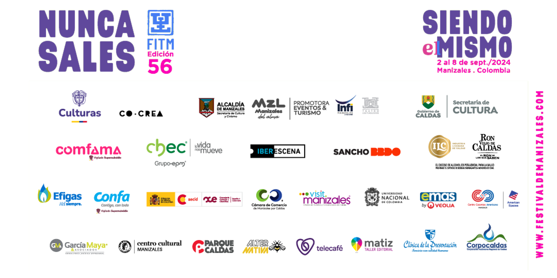 Sponsors Oficiales - Festival de Teatro Manizales 2024