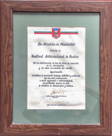 La Alcaldía de Manizales felicita al Festival Internacional de Teatro