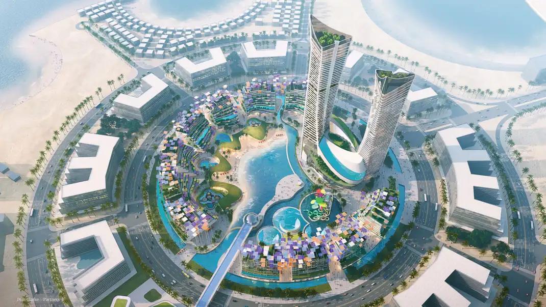 Aerial concept plan of Marjan World