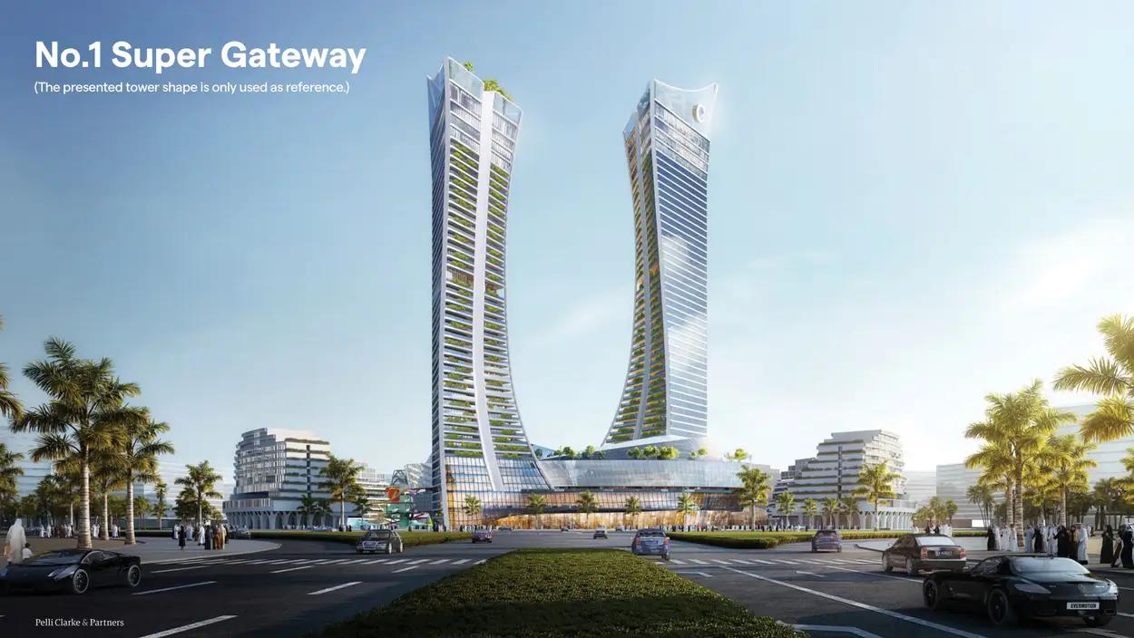 Gateway towers and destination arrival