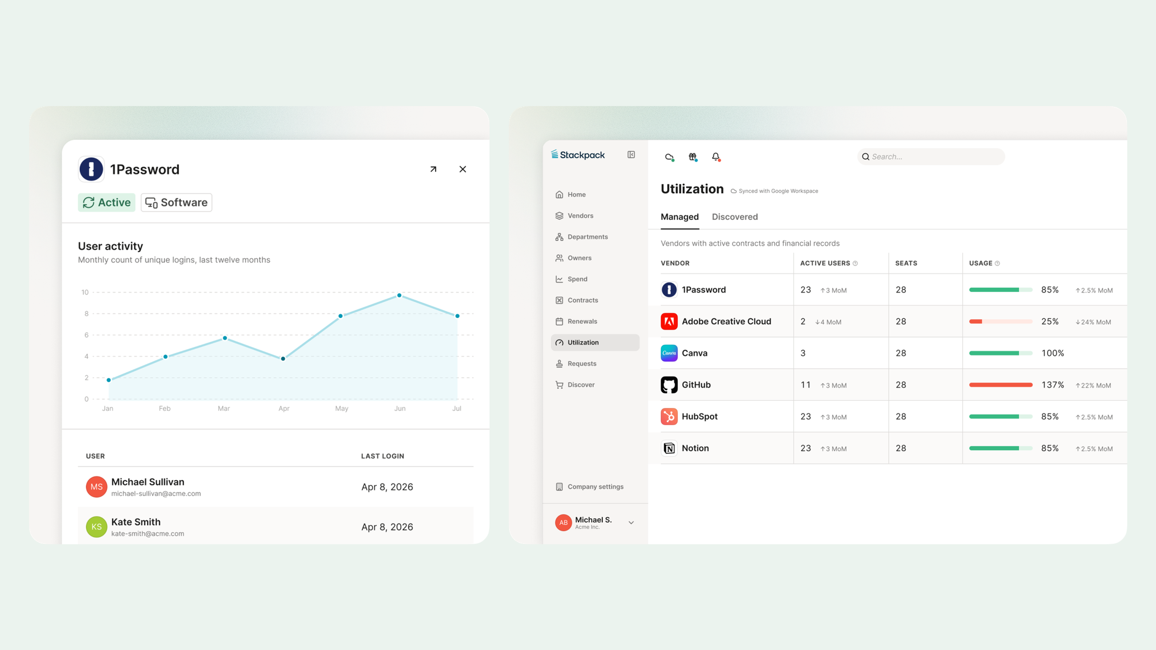 Stackpack Vendor Management