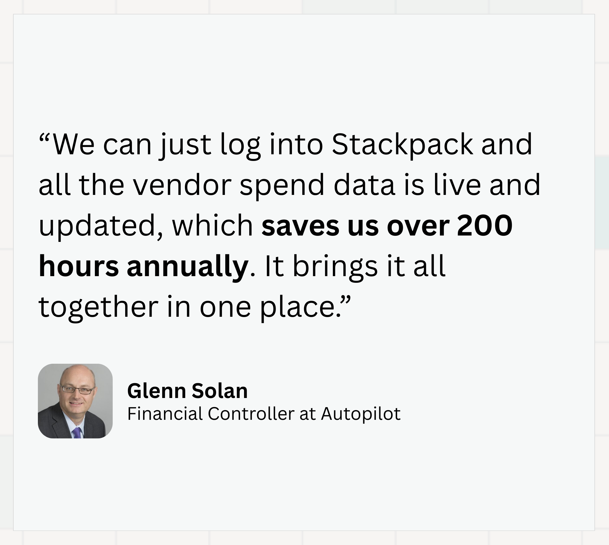 Autopilot Consolidates Multi-System Vendor Data and Saves 200+ Hours A Year with Stackpack