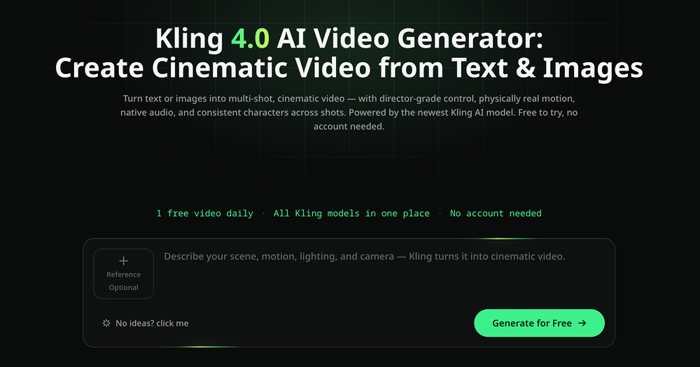 image of Kling 4.0 — AI Text to Video image of Kling 4.0 — AI Text to Video
