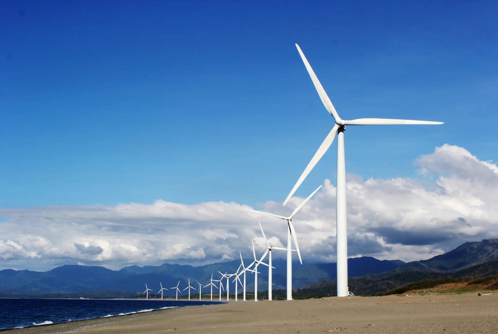 New energy sources, like wind and solar, are being used for greener supply chains. 