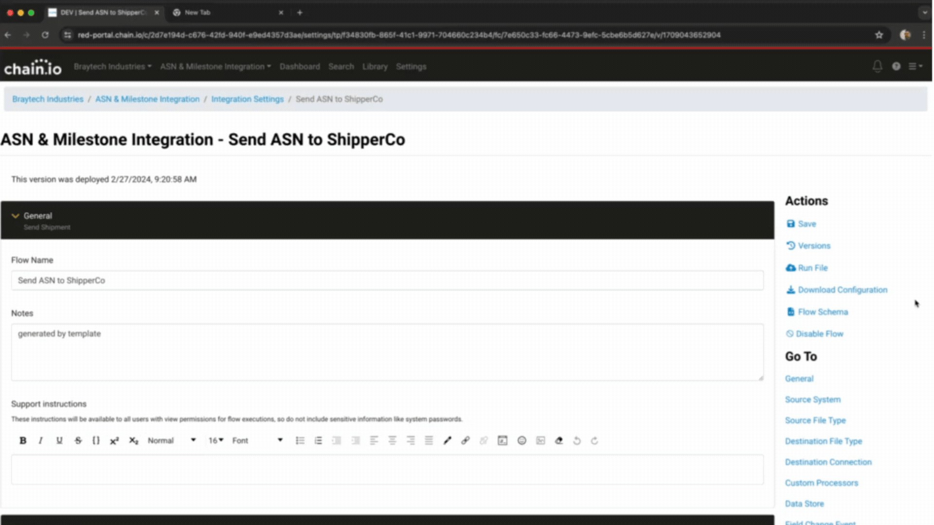 Improved Flow Configuration User Interface