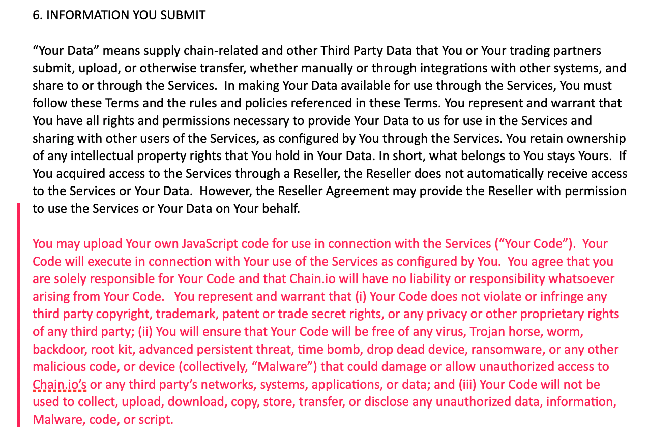 Terms of service 1
