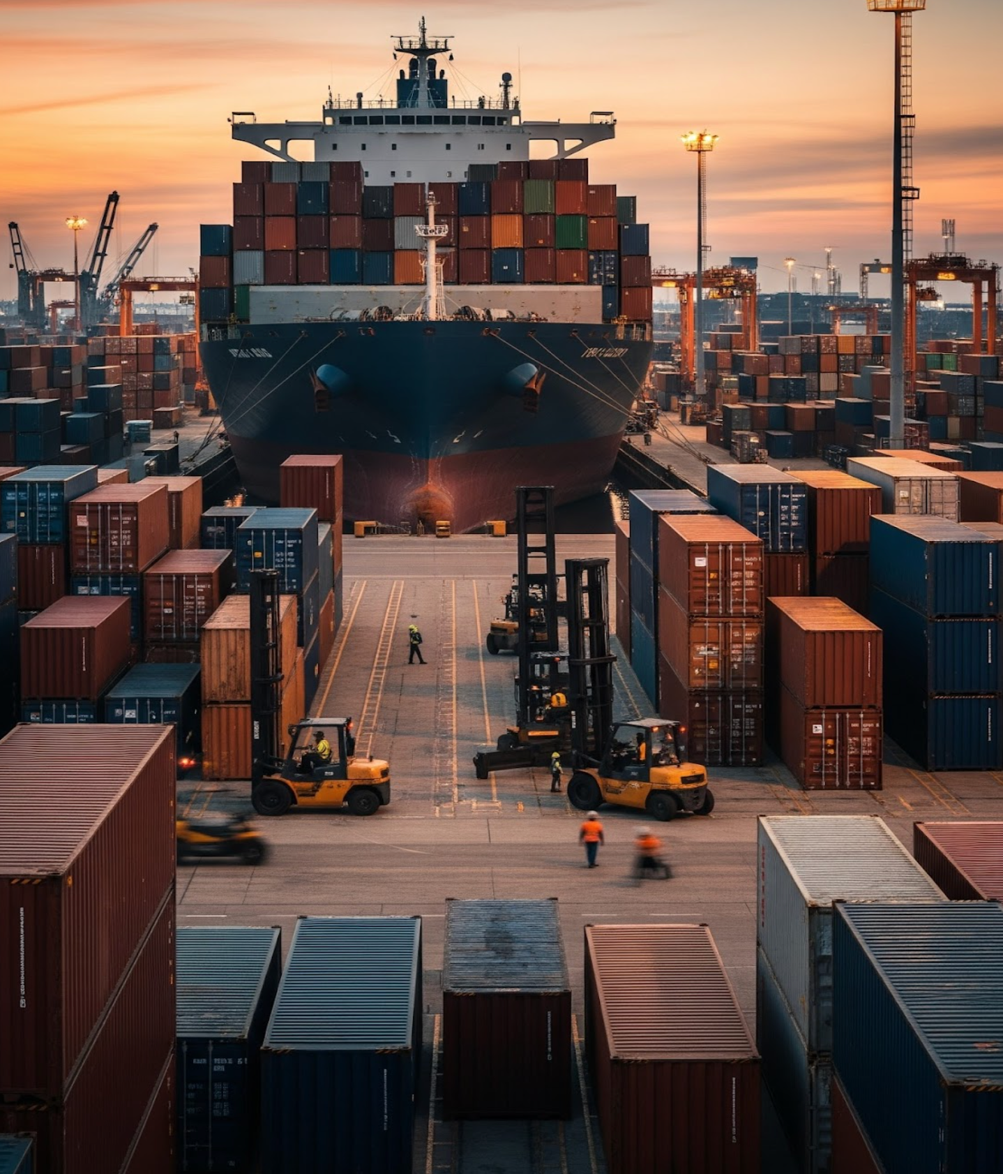 Shipping dock being managed through a robust supply chain platform. 