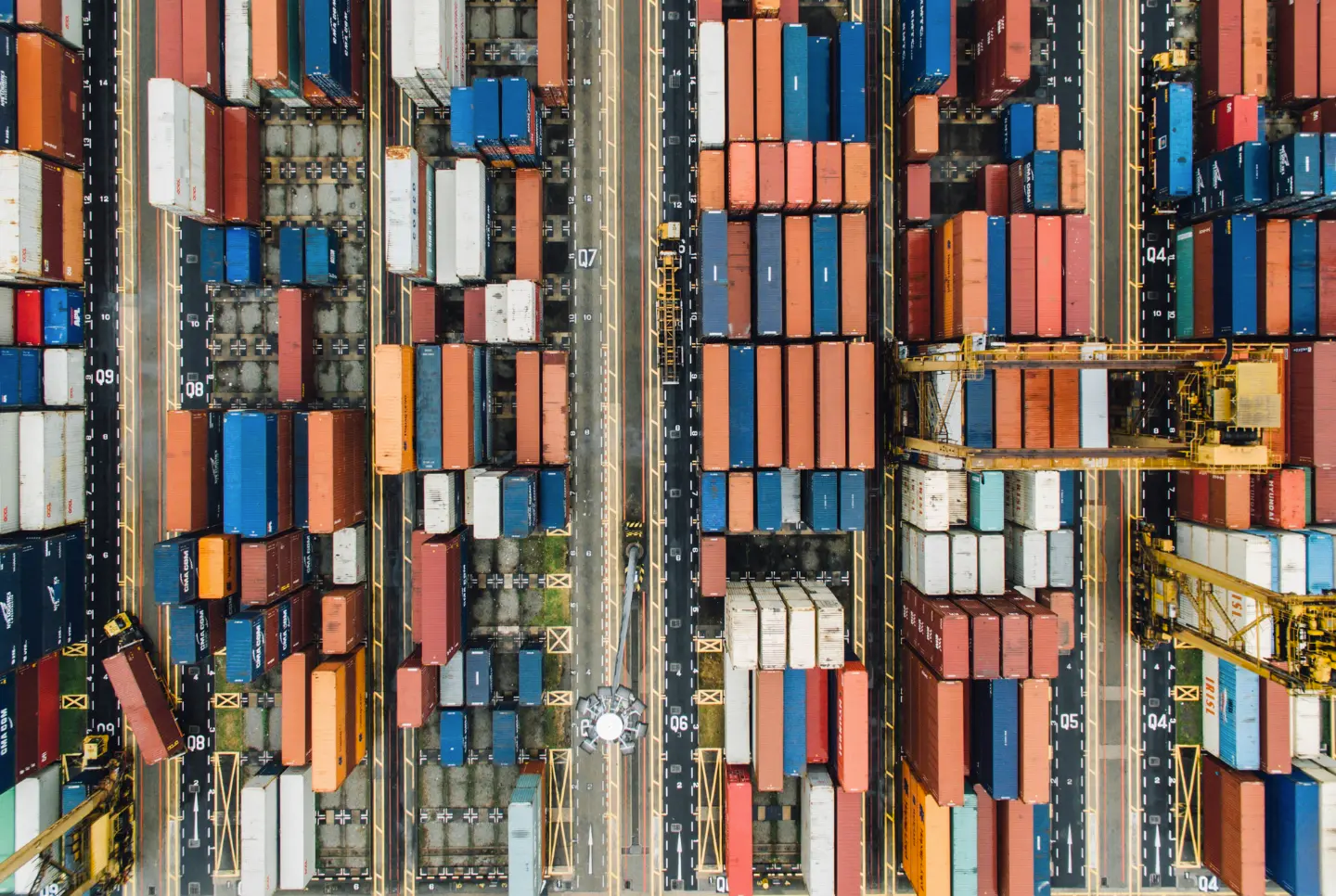 Shipping containers lay in a shipyard. Shippers have blind spots across their supply chain connections.