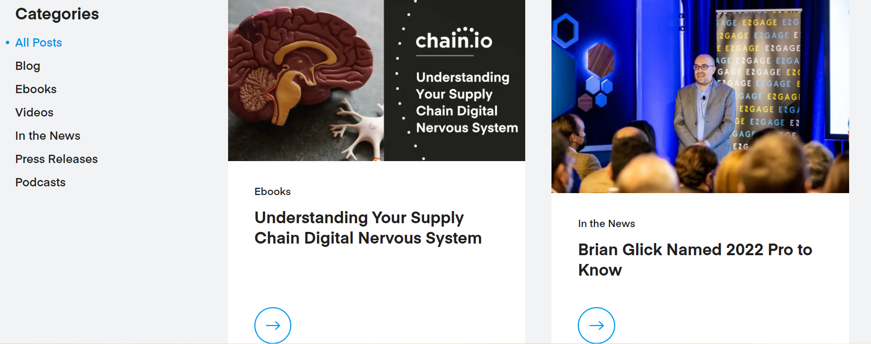 Preview of the all new log and resources library, featuring content from supply chain and logistics thought leadership experts. 