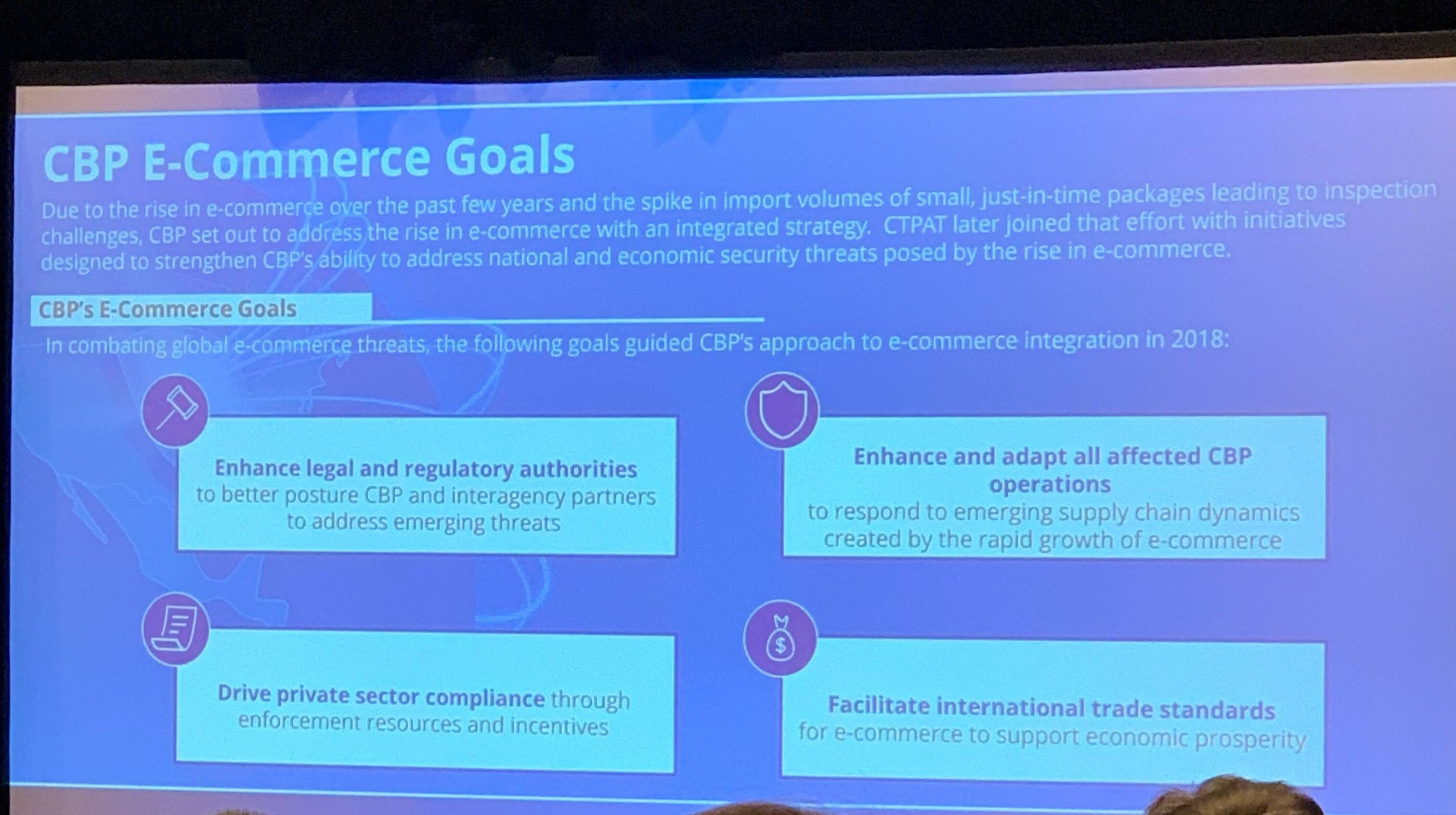 CBP e-commerce goals